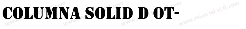 Columna Solid D OT字体转换